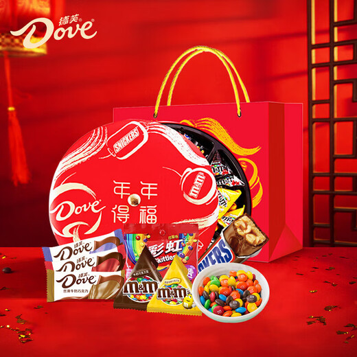 德芙（Dove）巧克力糖果彩虹糖巧克力M豆脆香米端午送礼企业团购 德芙悦享欢聚684g