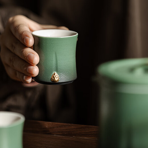 The culture of the Forbidden City is rising day by day. Tea set, high-end tea set, teacup, Forbidden City cultural and creative gifts, birthday gift, gift box (set of 9)