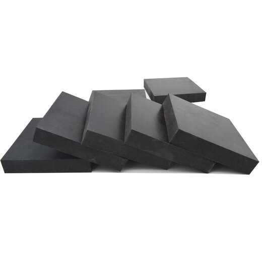 Rubber industrial rubber plate shock-proof pad block height shock-absorbing pad thickened rectangular rubber elastic punched solid 50x50x20mm thick (4 pieces) 10KV
