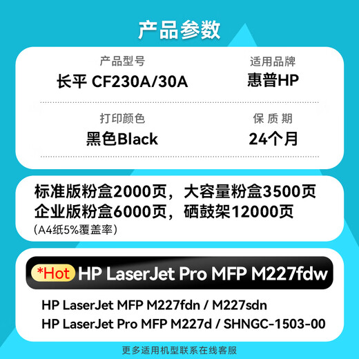 长平适用惠普M227fdw硒鼓HP LaserJet Pro MFP m227fdn打印机墨盒m227sdn碳粉盒m227d碳粉SHNGC-1503-02墨粉晒鼓