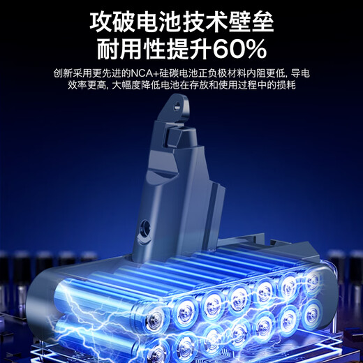 Delipow is suitable for Dyson battery V7 vacuum cleaner rechargeable lithium battery accessories 4500mAh large capacity SV11 V7 Animal/Fluffy/Motorhead Pro, etc.