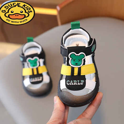 G.Duckkids Little Yellow Duck Baby Sandals Light Up Baby Shoes Sack 2025 Summer Boy Antiplip мягкая подошва обувь для малышей песок белый 718 медвежь