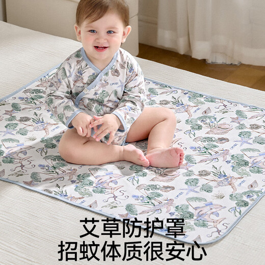 嫚熙（EMXEE）婴儿隔尿垫可水洗宝宝大尺寸透气床单床垫 梦幻乐园60*120cm