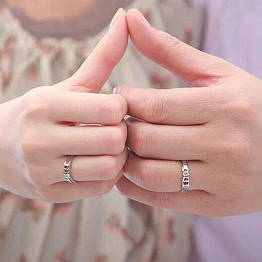 Congye couple ring large size 925 sterling silver high imitation platinum diamond ring 30 minutes wide wedding ring dead closed ID gold shop port code No. 10