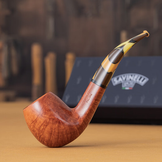 
Sharphan (SAVINELLI) Italian heather pipe whiskey flavor P467 hand filter imported high-end pipe gift [677 bucket type brandy bend bucket large size]