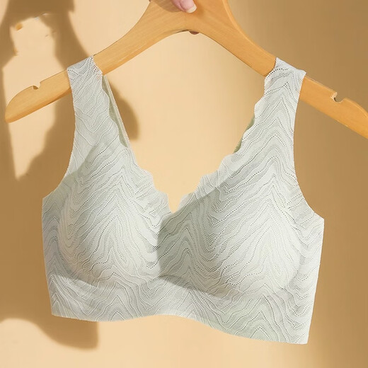 Trian Fen Bra Fixed Cup Sportsweste im Stil der Traaceless-Unterwäsche für kleine Brüste von Frauen ohne Stahlringe und dünne Seitenbrust hellgrüne Einzelstücke 2xl [125-140Jin [Jin entspricht 0,5 kg] 38/85abc]