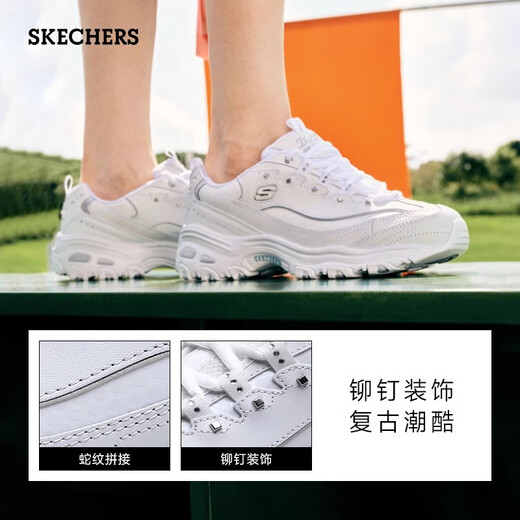 SKECHERS FRINGEN FRINGEN Women's New Classic Panda Shoes Fashion Casual Lightweight Dad Schuhe Frauen [Blumen] Schwarz 11977-BLK 35