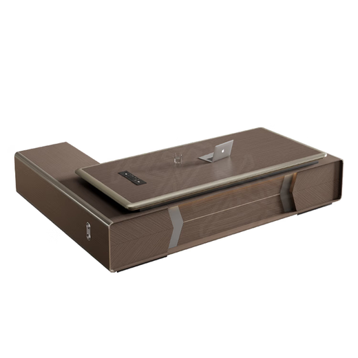 Yuzhu Light Luxury Boss Desk Office Desk and Chair Combination Executive Desk Supervisor Manager Office Table Single President Simple Modern 2.0 Meter Light Luxury Boss Desk