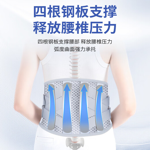 Cinturón médico de Zhenfen, hernia de disco de cintura, tensión muscular lumbar, calor, soporte de cintura autocalentable, cinturón sentado a largo plazo, tamaño de L masculino y femenino [circunferencia de la cintura 75-85 cm] 2 pies 3-2 pies 6 [Menos y hombres médicos/mujeres universales] 4 Placas de acero de acero