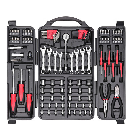 Tuowei socket wrench set tool box 129-piece set screwdriver hexagonal auto repair pliers ratchet household 780031