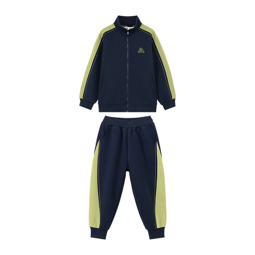 
Zuoxi boys autumn clothes children's sports suit spring and autumn jacket 2025 new boy handsome clothes Navy blue 130