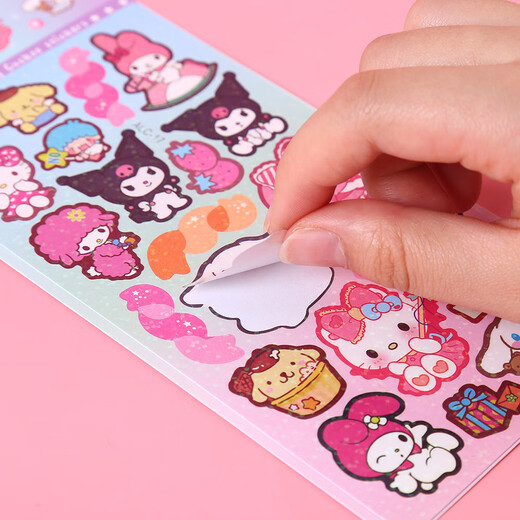 2025 new laser stickers Western European style Guka stickers Sanlio series laser Guka stickers creative Gudian stickers DIY hand account decoration stickers stationery mobile stickers random style 1 picture