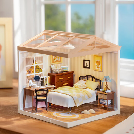 Ruolai Super World Bedroom Diy House assembled building blocks toys for children's birthday Chinese Valentine's Day gift