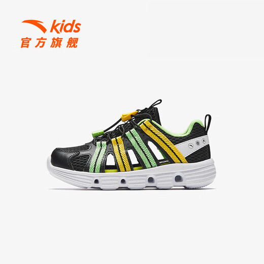 ANTA Children's Sandals Boys' Shoes Sports Shoes 2025 Summer New Outdoor Baotou Water and Land River Shoes Beach Shoes Black/Anta White-3 30