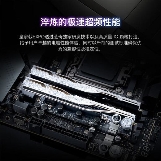 G.SKILL (G.SKILL) 64GB (32GBx2) set DDR5 6000 frequency desktop memory stick-Royal Halberd EXPO version RGB light strip-Silver/C28