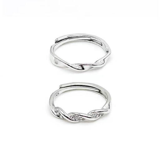 Endless love ring for couples, a pair of rings for besties, ins niche design, adjustable and high temperament, endless love ring for men