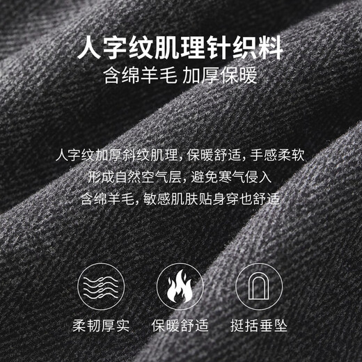 Shandubila thickened sheep wool casual pants women's winter loose hanging glutinous rice pants warm woolen material straight slightly wide trousers