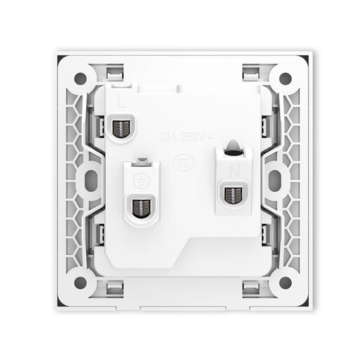 ABB switch socket panel 86 type 10A inclined five-hole socket ten sets Yingzhi series white