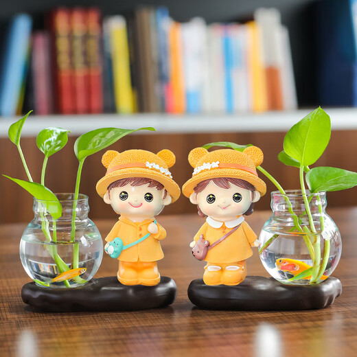 
Cute gifts ornaments room decoration office desktop cartoon doll small decoration boys and girls cartoon - [a pair] Xingzai Mier