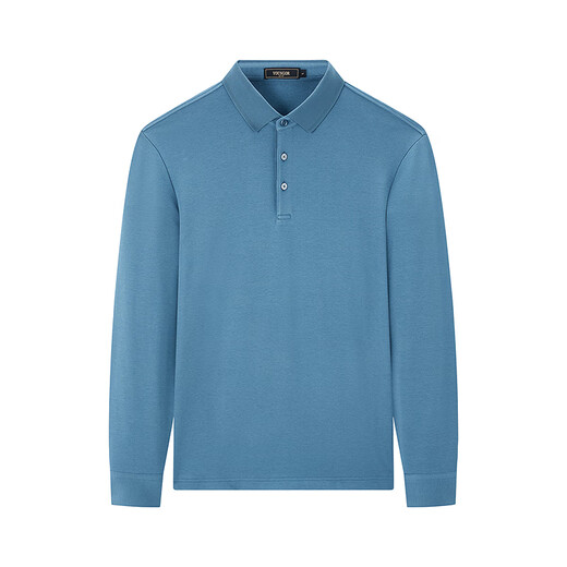 Youngor POLO shirt for men high quality cotton modal blended plain weave extra soft fabric men's POLO shirt soft and comfortable 2025 new product gray blue VLYM519961HCA XL (recommended 150-165Jin Jin equals 0.5kg)