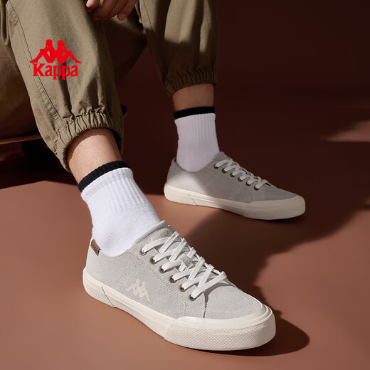 Kappa Herrenschuhe Leinwandschuhe für Männer 2025 Frühlings- und Sommer Neuem atmungsaktives vielseitige schuhschuhe dünne kedenresistente weiße schuh trendy pelican grau 44