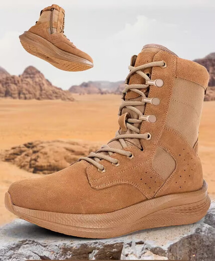 Jihua San 066 BOTAS DE COMBATO MARRAS GENUINAS Nuevas botas de combate de vaca Cuero de cuero anti-desgaste de la cremallera resistente a la cremallera Botas de combate modificadas mágicamente 41 = 255 [Dos pares de plantillas auténticas de vaca dos pares]