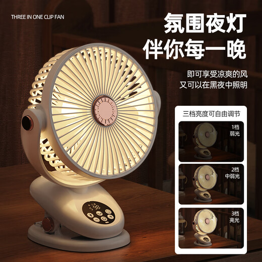 Sixiou Dormitory Fan Bed Light Suspension Small Fan Student Dormitory Night Light Desktop Fan USB Charging Fan Car Baby Stroller Available Clip Fan High Wind Power Long Life Ceiling Fan Glacier White Upgraded Remote Control Night Light Model Removable Net Cover + Aromatherapy Mosquito Repellent