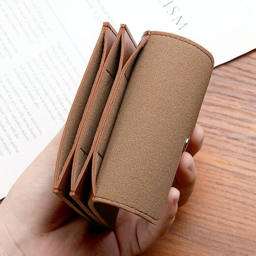 Qumu ye kartenbeutel mark wallet zwei-in-eins koreanische Version Multi-Card-Anti-Demagnetization kleiner Kartenleitungsbeutel-Lizenzkarte weiblicher Schwarz [Kartenbeutel Coin Wallet Zwei-in-Eins]