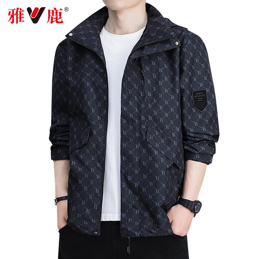 Yalu jacket men's spring and autumn trendy men's functional workwear jacket men's windproof jacket outdoor sports trendy brand top 88888 brown XL