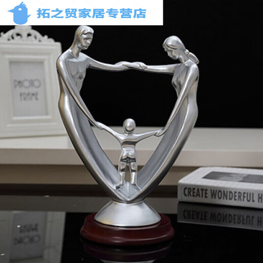 10th anniversary gift for wife and family of four ornaments for wedding anniversary birthday gift 15935 silver + lettering provided + boy family of three