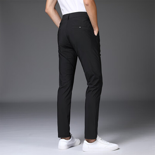 UOSO Luxury 2025 Pantalones informales de seda de hielo Pantalones para hombres de primavera y verano.