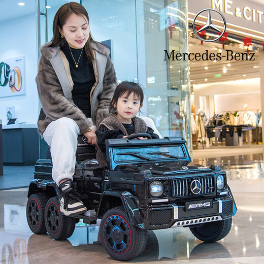 Mercedes-Benz children's electric car big G four-wheel car baby toy car can sit on the remote control off-road vehicle for adults, boys and girls. The white model cannot be ridden without electricity.