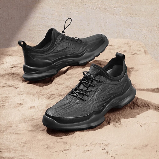 Belle Casual Men's Shoes Cowhide Thick-soled Sports Shoes Commuting Business Leather Shoes 8AY01CM3 Pre-sale Black - Single Liner 41 (255mm)