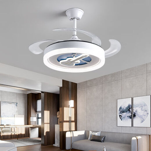 Shaoguan 2024 Nouveau ventilateur Light chambre principale chambre principale ventilateur de plafond invisible lumière ménage moderne ménage intégré de plafond de ventilateur