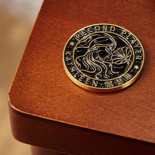 Catherine French retro gramophone vinyl record player audio living room European all-in-one record player HIFI Bluetooth speaker home floor decoration walnut + 6.5-inch subwoofer