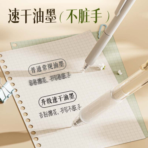 刷题笔专用ST笔尖升级全针管688速干按动中性笔文具考试小白笔碳素顺滑高颜值黑笔初中生0.5黑色笔芯 ST速干中性笔 6支 送10支笔芯 0.5mm 5支