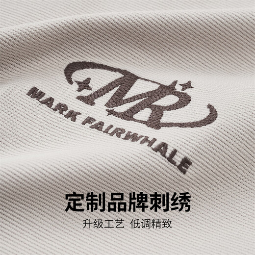 马克华菲【撞色拼接】圆领短袖T恤男25春夏新款字母刺绣简约百搭宽松T恤衫 701卡其 M