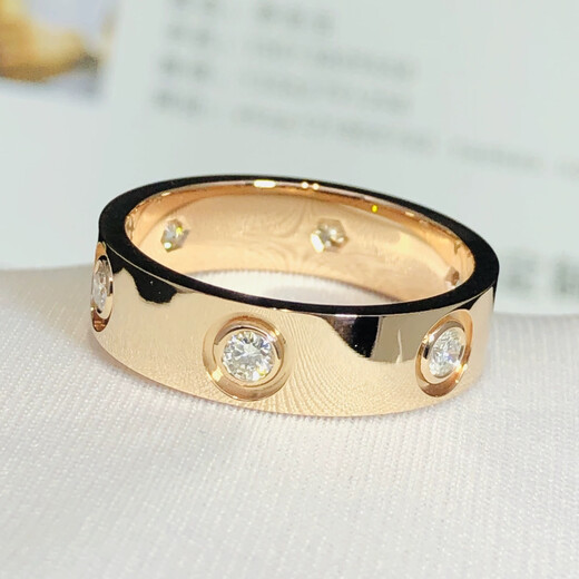 Chuxiao 18k gold ring for men and women rose gold color love classic wide and narrow version couple ring wedding deposit final payment