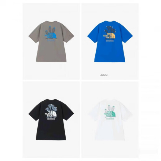 北面（The North Face）北面成人款 12593速干仙人掌印花短袖T恤 灰色（CR） XS