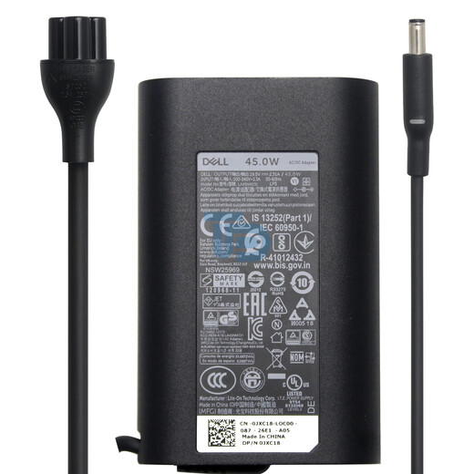Dell Original XPS 13 9360 9350 9343 9365 Lingyue 13 7373 7370 7380 Cable de cargador de adaptador de potencia de la computadora portátil 45W 19.5V2.31A 45W 4.5 mm Interfaz 4