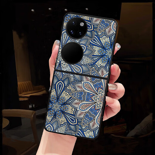 Yi yangmu ist geeignet für Huawei Pocket2 Mobiltelefon Hülle Anti-Fall-leichte luxuriöse Internet-Promi-Modemarke Purax Collector's Version Fett Dun Folding Screen Retro Ledertaschen High-End-Mode einfache Lederhülle Hauptbildfarbe Huawei Pocket 2