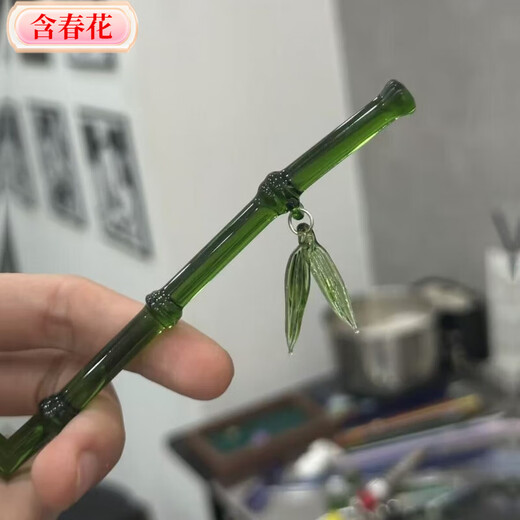 Ling Miaomiao small bamboo shoot hairpin with spring flowers, eternal night stars, new Chinese style, ancient style, cool Hanfu hair accessories A-Lingmiaomiao small bamboo shoot hairpin, 1 hairpin