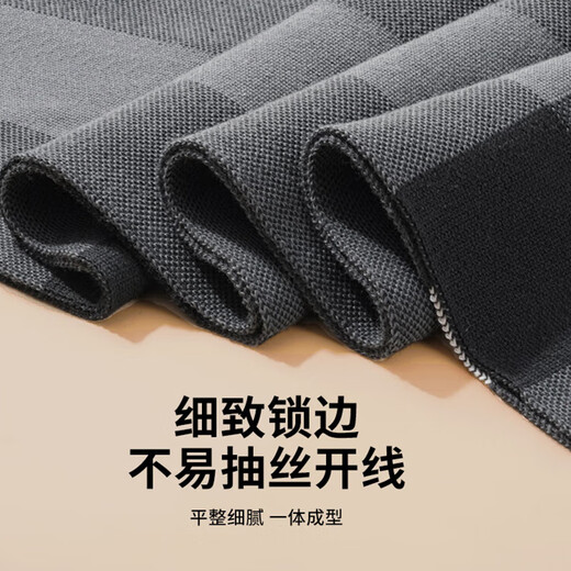 Sherundo men's scarf, high-end winter style for men, 2025 New Year's birthday gift for boyfriend, brother, dad, warm scarf, black and gray, scarf gift box