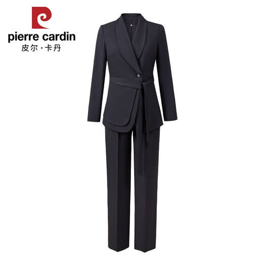 皮尔卡丹杏色感西装套装女春秋2025新款小个子气质职业装女士西服外套 6625杏背心 L
