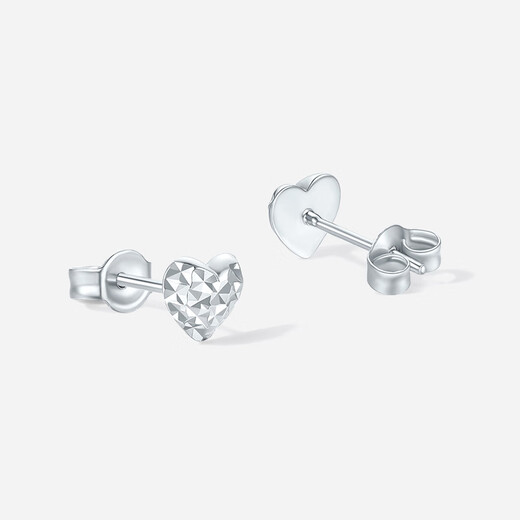 Saturday Fortune (ZLF) pt950 platinum earrings for women, car flower shiny love earrings as a gift for your girlfriend, one pair - 1.84g