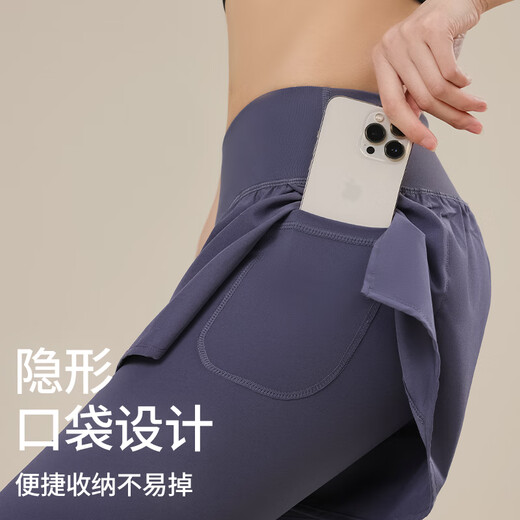 Free style fake two-piece yoga pants for women spring and autumn new outdoor sports fitness quick-drying pants Pilates training high-waisted trousers