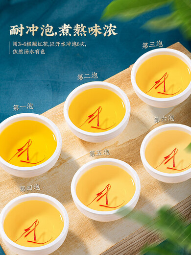 Beijing Tongrentang saffron authentic special grade Tibetan Zang saffron soaked in water and drink imported Iranian health tea to give gifts to parents [3 grams in gold can] saffron