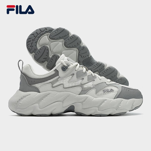 Fila offizielle Herrenschuhe Fern 2 So moderne Sportschuhe 2025 Frühling Neues Farn Gras 2 Generation Casual Schuhe Dad Schuhe Kokosmilch weiß/wildes Taube Grau-CW 43