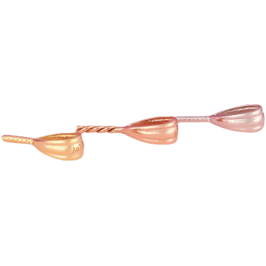 Pu Lian 18K yellow gold white gold rose gold pearl small pendant one needle melon seed buckle jade inverted mold DIY accessories 18K yellow natural color light yellow one