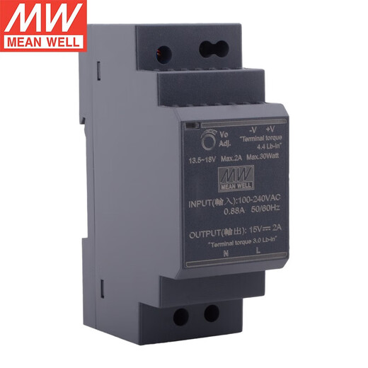 Unidad de fuente de alimentación conmutada MEANWELL HDR-30-15, tiempo de entrega 7-15 días